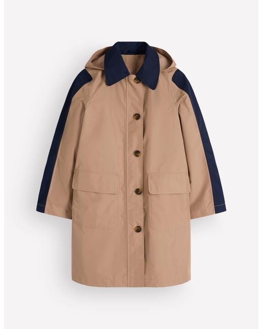 Boden Blue Colour Block Raincoat