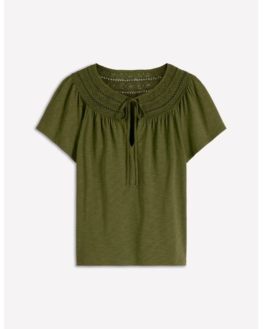 Boden Green Edi Trim Detail T-Shirt