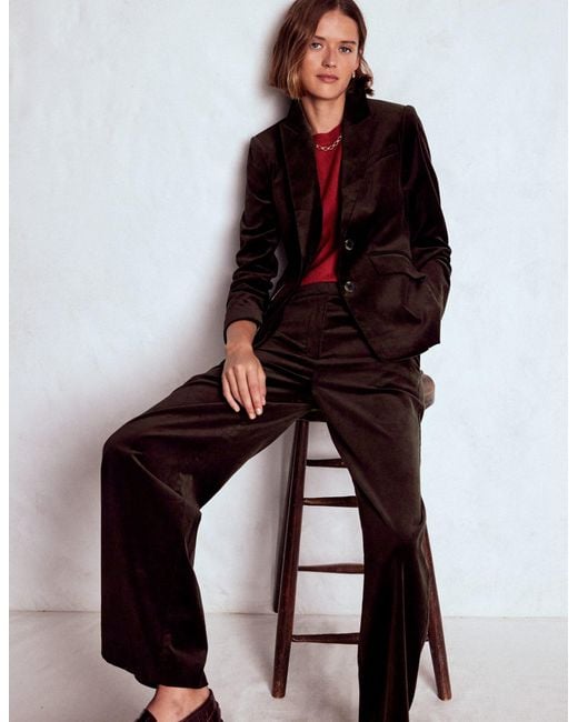 Boden Brown Stamford Velvet Blazer
