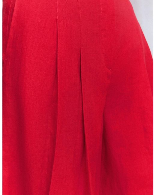 Boden Red Highbury Linen Shorts