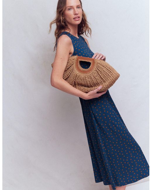 Boden Blue Zara Cross Waist Jersey Dress