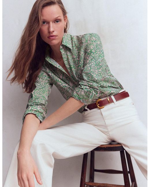 Boden Green Cara Cotton Shirt