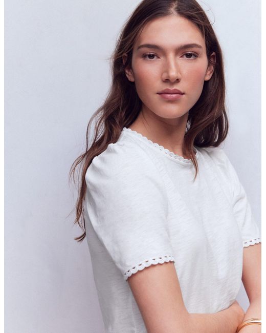 Boden Gray Ali Trim T-Shirt