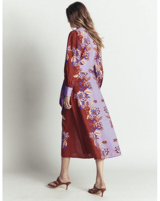 Boden Green Blouson Sleeve Occasion Dress