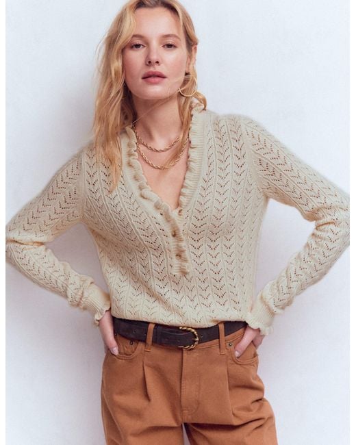 Boden Multicolor Eloise Frill Henley Jumper