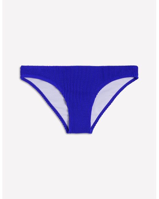Boden Blue Crinkle Texture Bikini Bottoms
