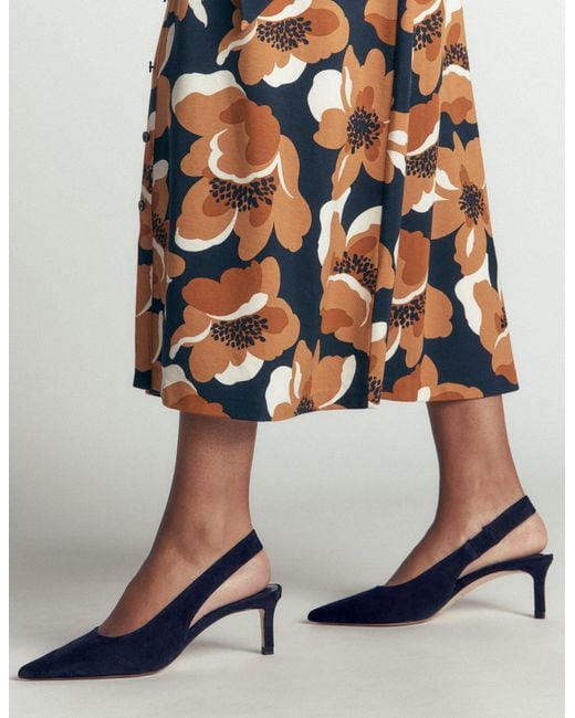 Boden Blue Hope Slingback Heels