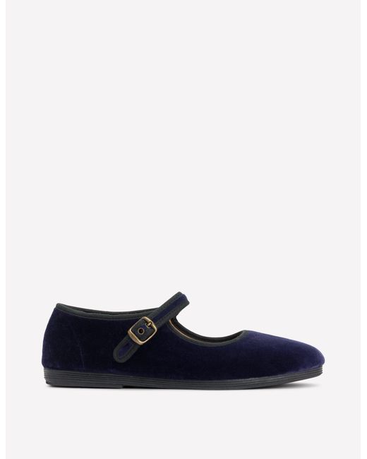 Boden Blue Flexi Mary Jane Velvet