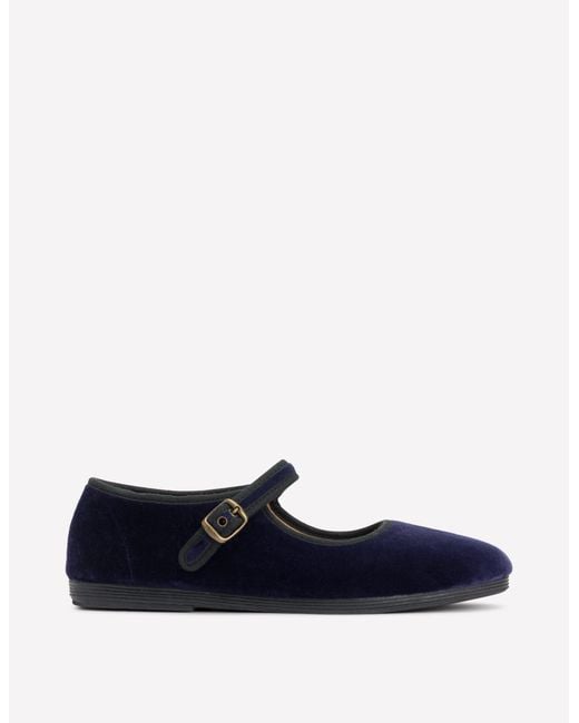 Boden Blue Flexi Mary Jane Velvet