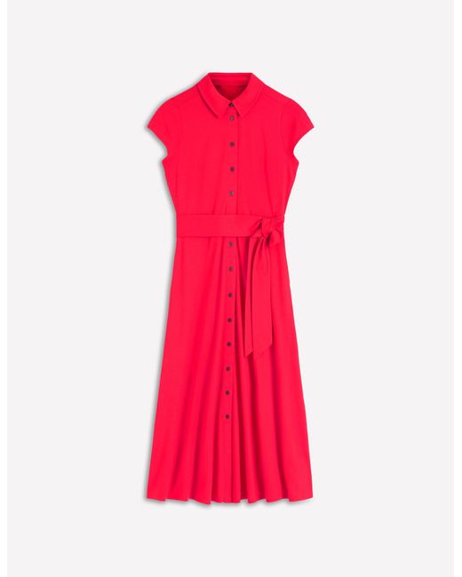 Boden Red Marcia Jersey Shirt Dress