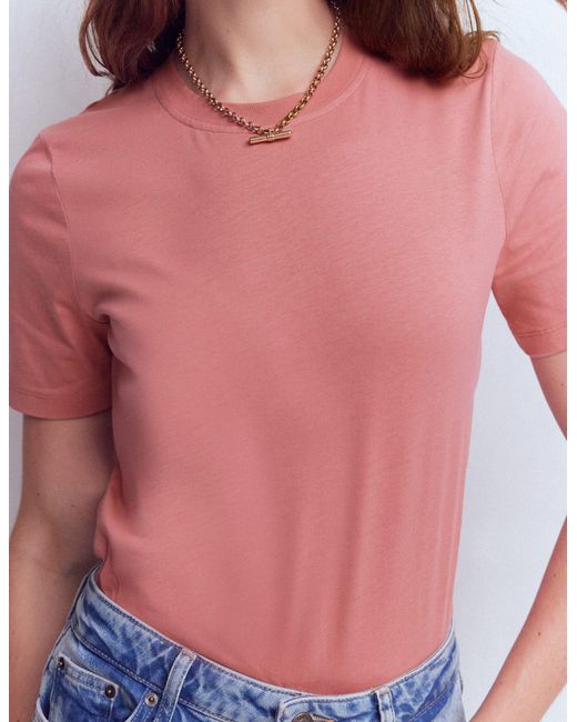 Boden Blue Cotton Crew Neck T-Shirt