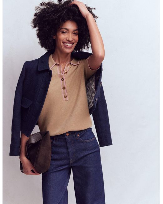 Boden Blue Liz Henley T-Shirt