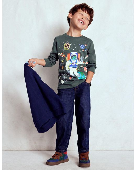 T-Shirt Phosphorescent À Manches Longues-Astronaute Fantôme Boden pour homme en coloris Blue