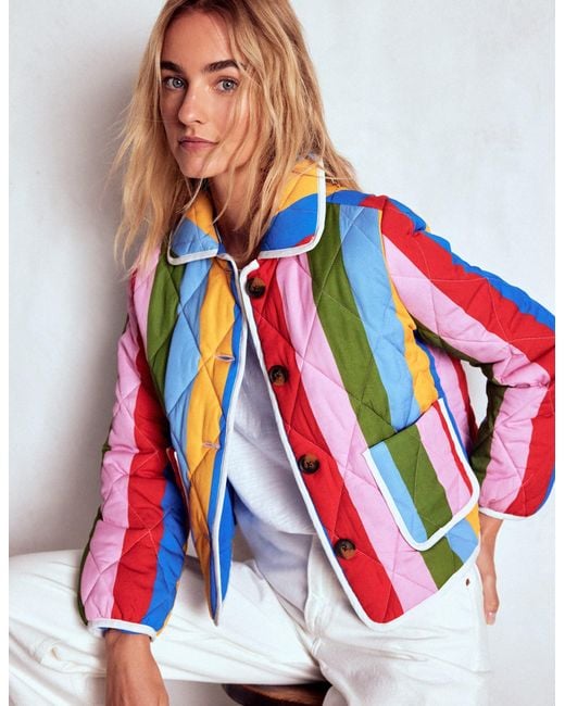 Boden Multicolor Fitzrovia Quilted Jacket