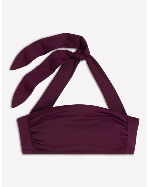 Boden Red Kythira Ruched Bikini Top