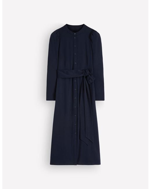 Boden Blue Honor Column Jersey Midi Dress