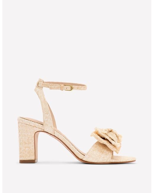 Boden Natural Bow Heeled Sandals