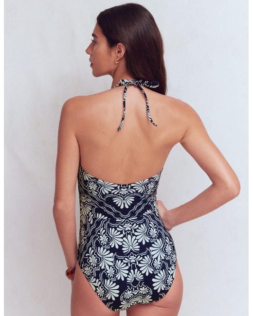 Boden Blue Gather String Swimsuit