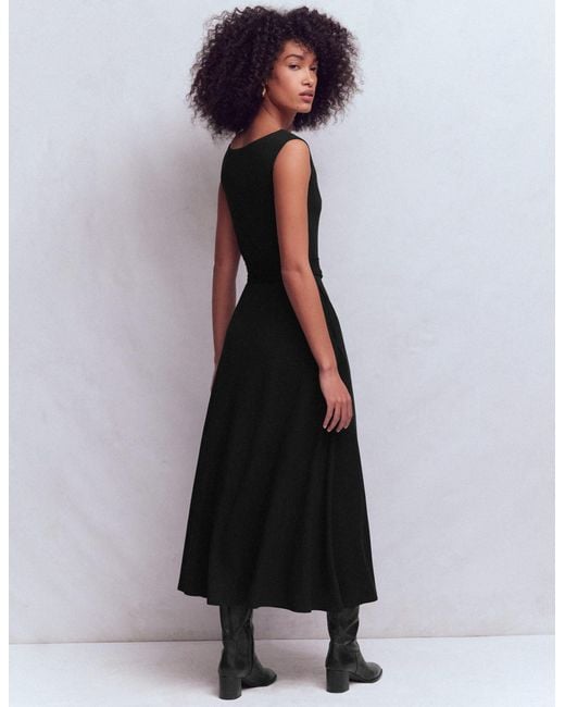 Boden Black Tamsin Jersey Midi Dress
