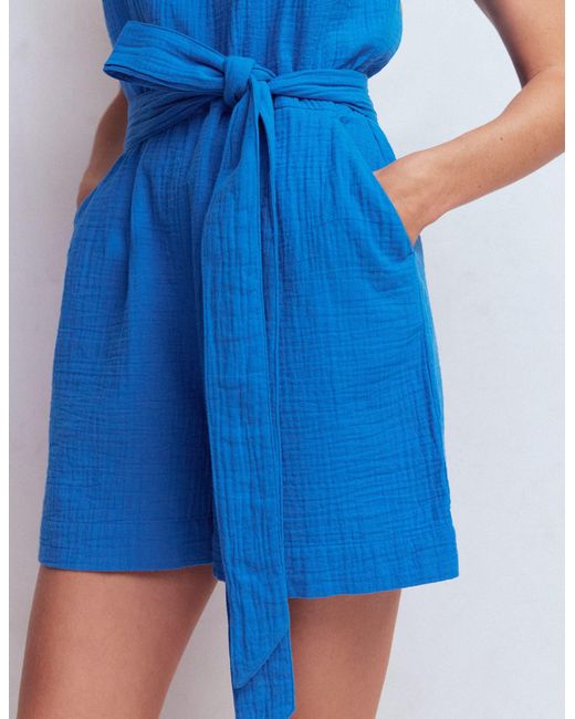 Boden Blue Rosa Double Cloth Playsuit