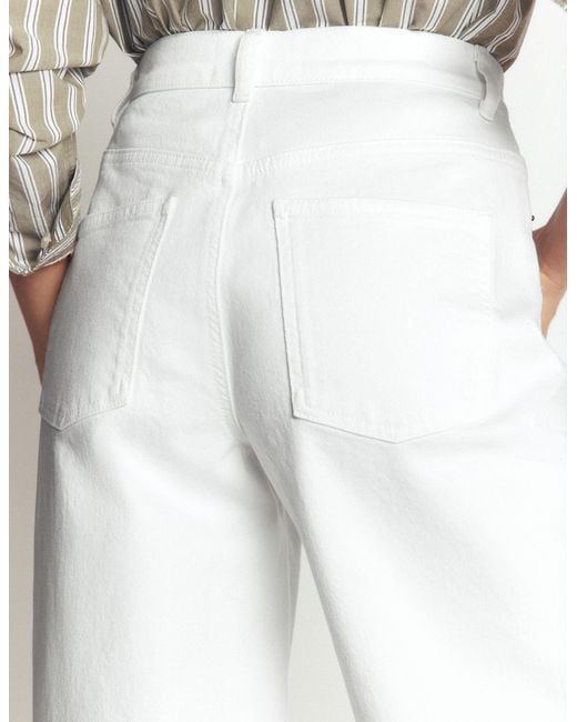 Boden White Barrel Leg Jeans