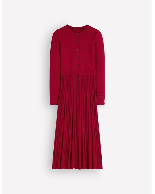 Boden Red Cable Stitch Knitted Dress