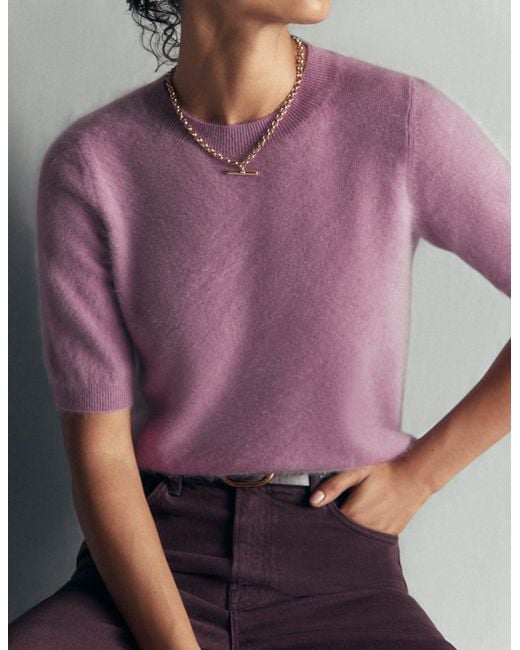 Boden Brown Kat Brushed Cashmere T-Shirt