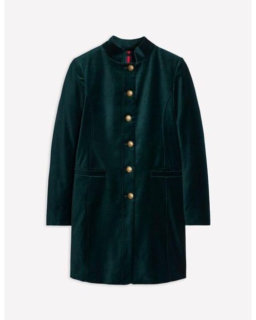 Boden Blue Hamilton Velvet Coat