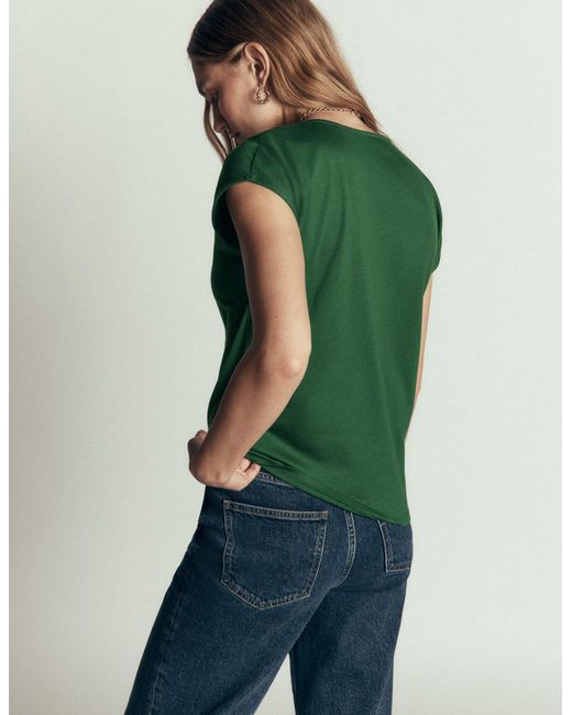 Boden Green Supersoft V-Neck T-Shirt