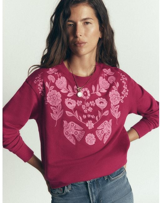 Boden Emi Embroidered Sweatshirt
