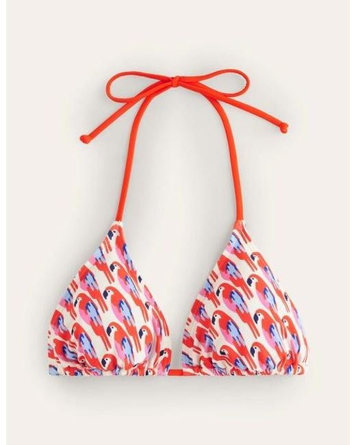 Boden Red Symi String Bikini Top Multi, Tropical Parrot
