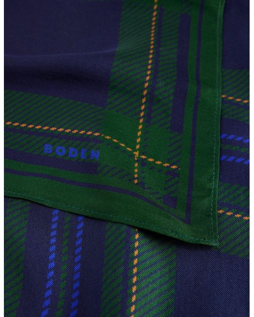 Boden Blue Elisabeth Silk Square Scarf