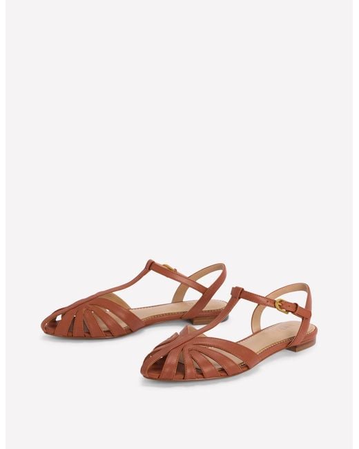 Boden Brown Caged Flat Sandal