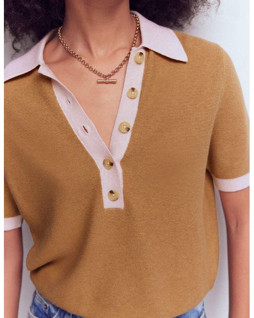 Boden Blue Grace Colour Block T-Shirt