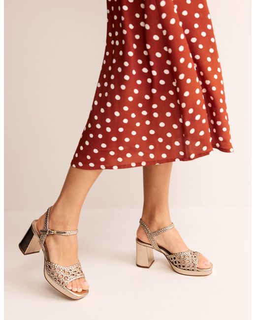 Boden Natural Woven Platform Sandals