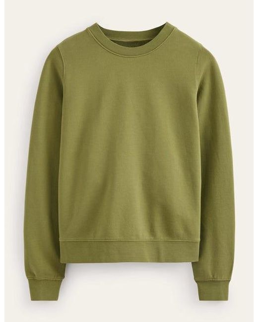 Boden Green Deep Rib Boxy Sweatshirt
