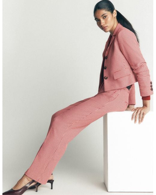 Boden Red Canonbury Cotton 7/8 Trousers