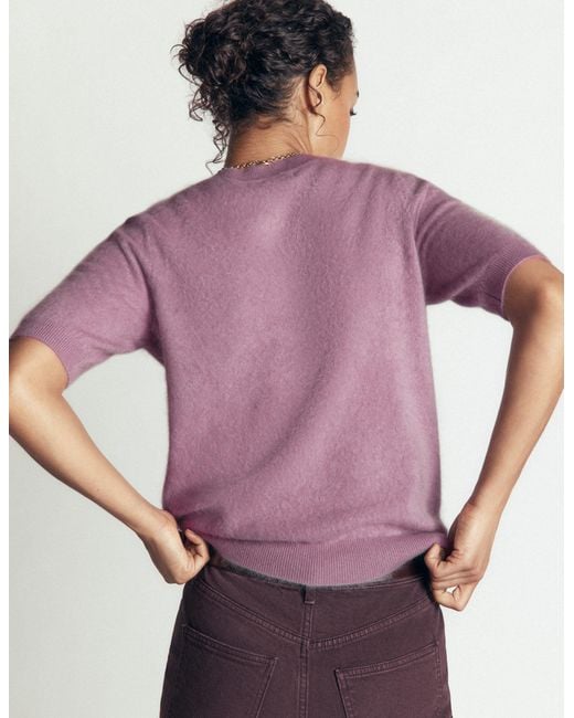 Boden Brown Kat Brushed Cashmere T-Shirt