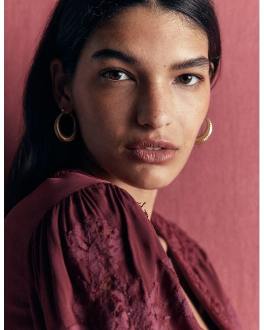 Boden Metallic Large Hoops