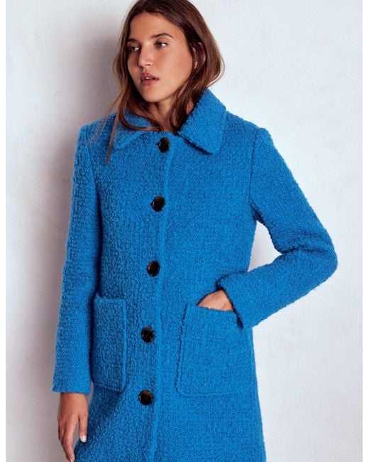 Boden Blue Carlisle Textured Coat