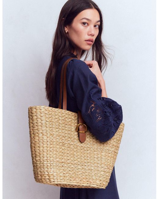 Boden Natural Buckle Tote
