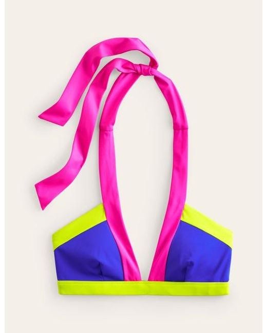 Boden Pink Ithaca Halter Bikini Top
