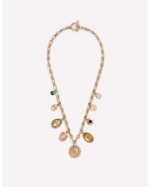 Boden White Eclectic Charm Necklace