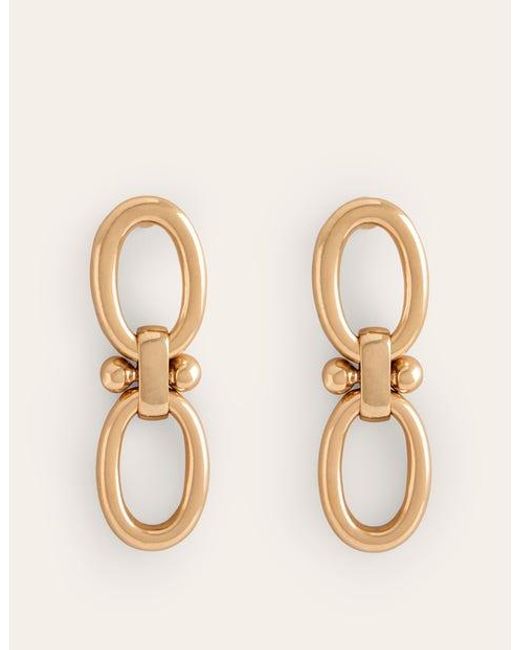 Boden Natural Chunky Oval Chain Earrings