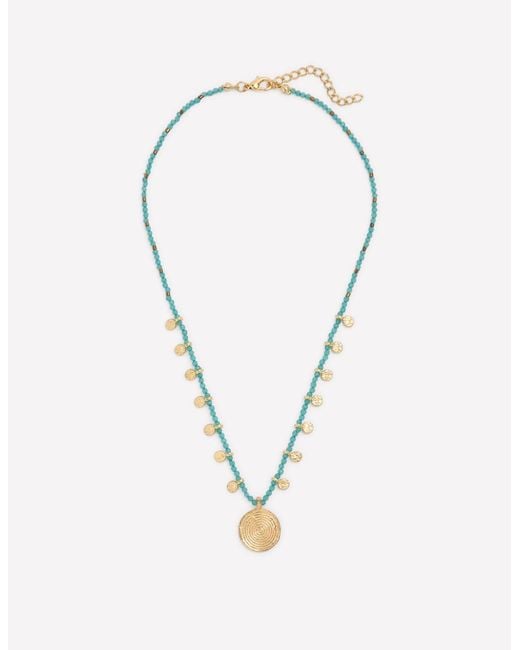 Boden Purple Short Bead Strand Necklace
