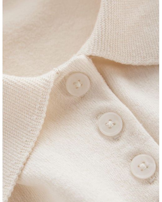 Boden White Chloe Henley Knitted Tank
