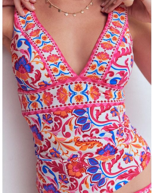 Boden Red Porto Tankini Top
