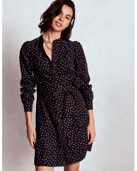 Boden Black Bre Cord Short Dress