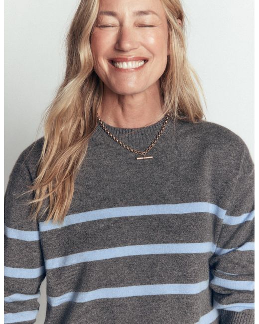 Boden Blue Fay Cashmere Crew Neck Sweater