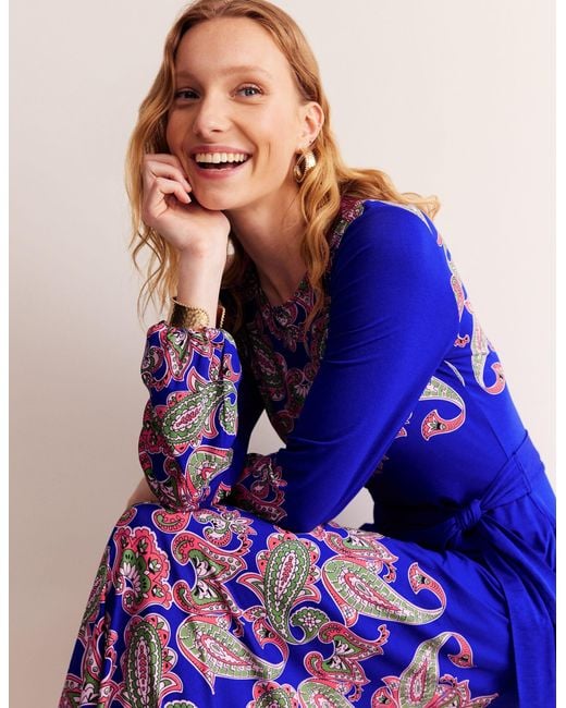 Boden Placement Print Jersey Dress Green, Mosaic Terrace | Lyst